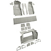 VT1119826 1978-79 Chevrolet Corvette; Complete Molded Carpet Set; w/ 3 Compartment Doors; Cutpile; Oyster / Shale - image 1
