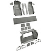VT1119856 1978-79 Chevrolet Corvette; Complete Molded Carpet Set; w/ 3 Compartment Doors; Cutpile; Gray / Oyster - image 1