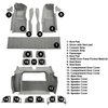VT1119856 1978-79 Chevrolet Corvette; Complete Molded Carpet Set; w/ 3 Compartment Doors; Cutpile; Gray / Oyster - image 4