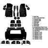 VT1119901 1978-79 Chevrolet Corvette; Complete Molded Carpet Set; w/o Door Panels; Cutpile; Black - image 4