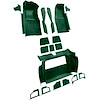 VT1119913 1979 Chevrolet Corvette; Complete Molded Carpet Set; w/o Door Panels; w/ 3 Compartment Doors; Cutpile; Dark Green - image 1