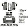 VT1119956 1979 Chevrolet Corvette; Complete Molded Carpet Set; w/o Door Panels; w/ 3 Compartment Doors; Cutpile; Gray / Oyster - image 3