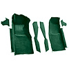 VT1120013 1978-80 Chevrolet Corvette; Front Molded Carpet Set; w/ Console Strips & Kick Panels; Cutpile; Dark Green - image 1