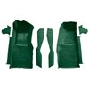 VT1120013 1978-80 Chevrolet Corvette; Front Molded Carpet Set; w/ Console Strips & Kick Panels; Cutpile; Dark Green - image 2