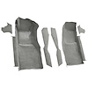 VT1120056 1978-80 Chevrolet Corvette; Front Molded Carpet Set; w/ Console Strips & Kick Panels; Cutpile; Gray / Oyster - image 1