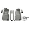 VT1120056 1978-80 Chevrolet Corvette; Front Molded Carpet Set; w/ Console Strips & Kick Panels; Cutpile; Gray / Oyster - image 4