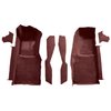 VT1120075 1978-80 Chevrolet Corvette; Front Molded Carpet Set; w/ Console Strips & Kick Panels; Cutpile; Claret / Oxblood - image 2