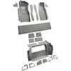 VT1120756 1979-80 Chevrolet Corvette; Complete Molded Carpet Set; w/ 2 Compartment Doors; Cutpile; Gray / Oyster - image 1