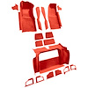 VT1120802 1979-80 Chevrolet Corvette; Complete Molded Carpet Set; w/o Door Panels; w/ 2 Compartment Doors; Cutpile; Firethorn/Me - image 1
