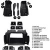 VT1121101 Complete Cutpile Molded Carpet Set for 1981-82 Chevy Corvette [Black] - image 3