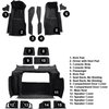 VT1121101 Complete Cutpile Molded Carpet Set for 1981-82 Chevy Corvette [Black] - image 4