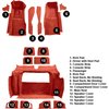 VT1121121 1981-82 Chevrolet Corvette; Complete Molded Carpet Set; w/o Door Panels; Cutpile; Red - image 4