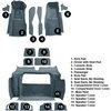 VT1121139 1981-82 Chevrolet Corvette; Complete Molded Carpet Set; w/o Door Panels; Cutpile; Blue - image 4