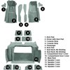 VT1121146 1981-82 Chevrolet Corvette; Complete Molded Carpet Set; w/o Door Panels; Cutpile; Silver Green/Jade - image 4