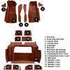 VT1121179 1981-82 Chevrolet Corvette; Complete Molded Carpet Set; w/o Door Panels; Cutpile; Cinnabar - image 4
