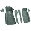 VT1121246 1981-82 Chevrolet Corvette; Front Molded Carpet Set; w/ Console Strips & Kick Panels; Cutpile; Silver Green/Jade - image 1