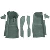VT1121246 1981-82 Chevrolet Corvette; Front Molded Carpet Set; w/ Console Strips & Kick Panels; Cutpile; Silver Green/Jade - image 2