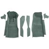 VT1121246 1981-82 Chevrolet Corvette; Front Molded Carpet Set; w/ Console Strips & Kick Panels; Cutpile; Silver Green/Jade - image 4