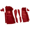 VT1121254 1981-82 Chevrolet Corvette; Front Molded Carpet Set; w/ Console Strips & Kick Panels; Cutpile; Dark Red/Carmine - image 1