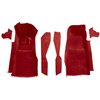 VT1121254 1981-82 Chevrolet Corvette; Front Molded Carpet Set; w/ Console Strips & Kick Panels; Cutpile; Dark Red/Carmine - image 2