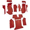 VT1121654 1984-87 Chevrolet Corvette; Coupe; Complete Molded Carpet Set; w/ Heel Pad; Cutpile; Dark Red/Carmine - image 1