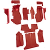VT1121754 1984-87 Chevrolet Corvette; Coupe; Complete Molded Carpet Set; Cutpile; Dark Red/Carmine - image 1