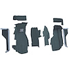 VT1122139 1984-87 Chevrolet Corvette; Front Molded Carpet Set; Cutpile; Blue - image 1