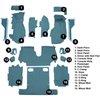 VT1122704 1986-87 Chevrolet Corvette; Convertible; Complete Molded Carpet Set; Cutpile; Metallic Blue - image 4