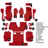 VT1122777 1986-87 Chevrolet Corvette; Convertible; Complete Molded Carpet Set; Cutpile; Flame Red - image 4