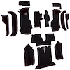 VT1123201 1988-89 Chevrolet Corvette; Coupe; Complete Molded Carpet Set; w/ Heel Pad; Cutpile; Black - image 1