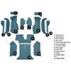 VT1123204 1988-89 Chevrolet Corvette; Coupe; Complete Molded Carpet Set; w/ Heel Pad; Cutpile; Metallic Blue - image 4