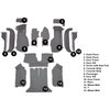 VT1123268 1988-89 Chevrolet Corvette; Coupe; Complete Molded Carpet Set; w/ Heel Pad; Cutpile; Smoke - image 4