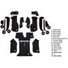 VT1124801 1990-93 Chevrolet Corvette; Coupe; w/ 2 Door Latches; Complete Molded Carpet Set; w/ Heel Pad; Cutpile; Black - image 4