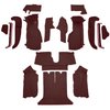 VT1124802 1990-93 Chevrolet Corvette; Coupe; w/ 2 Door Latches; Complete Molded Carpet Set; w/ Heel Pad; Cutpile; Ruby Red - image 2