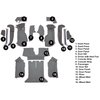 VT1124868 1990-93 Chevrolet Corvette; Coupe; w/ 2 Door Latches; Complete Molded Carpet Set; w/ Heel Pad; Cutpile; Smoke - image 4