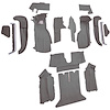 VT1124883 1990-93 Chevrolet Corvette; Coupe; w/ 2 Door Latches; Complete Molded Carpet Set; w/ Heel Pad; Cutpile; Medium Gray/Pe - image 1