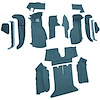 VT1124904 1990-93 Chevrolet Corvette; Coupe; w/ 2 Door Latches; Complete Molded Carpet Set; Cutpile; Metallic Blue - image 1