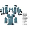 VT1124904 1990-93 Chevrolet Corvette; Coupe; w/ 2 Door Latches; Complete Molded Carpet Set; Cutpile; Metallic Blue - image 4