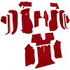 VT1124977 1990-93 Chevrolet Corvette; Coupe; w/ 2 Door Latches; Complete Molded Carpet Set; Cutpile; Flame Red - image 1