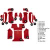 VT1124977 1990-93 Chevrolet Corvette; Coupe; w/ 2 Door Latches; Complete Molded Carpet Set; Cutpile; Flame Red - image 4
