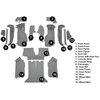 VT1124983 1990-93 Chevrolet Corvette; Coupe; w/ 2 Door Latches; Complete Molded Carpet Set; Cutpile; Medium Gray/Pewter - image 3
