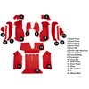 VT1124991 1990-93 Chevrolet Corvette; Coupe; w/ 2 Door Latches; Complete Molded Carpet Set; Cutpile; Torch Red - image 4