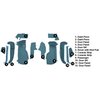 VT1125304 1988-89 Chevrolet Corvette; Front Molded Carpet Set; Cutpile; Metallic Blue - image 4