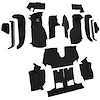 VT1125801 1990-93 Chevrolet Corvette; Convertible; w/2 Door Latches; Complete Molded Carpet Set; w/ Heel Pad; Cutpile; Black - image 1