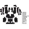 VT1125801 1990-93 Chevrolet Corvette; Convertible; w/2 Door Latches; Complete Molded Carpet Set; w/ Heel Pad; Cutpile; Black - image 4