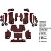 VT1125802 1990-93 Chevrolet Corvette; Convertible; w/2 Door Latches; Complete Molded Carpet Set; w/ Heel Pad; Cutpile; Ruby Red - image 4