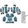 VT1125804 1990-93 Chevrolet Corvette; Convertible; w/2 Door Latches; Complete Molded Carpet Set; w/ Heel Pad; Cutpile; Metallic  - image 4