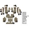 VT1125828 1990-93 Chevrolet Corvette; Convertible; w/2 Door Latches; Complete Molded Carpet Set; w/ Heel Pad; Cutpile; Medium Be - image 4