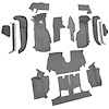 VT1125868 1990-93 Chevrolet Corvette; Convertible; w/2 Door Latches; Complete Molded Carpet Set; w/ Heel Pad; Cutpile; Smoke - image 1
