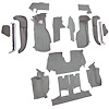 VT1125883 1990-93 Chevrolet Corvette; Convertible; w/2 Door Latches; Complete Molded Carpet Set; w/ Heel Pad; Cutpile; Pewter - image 1